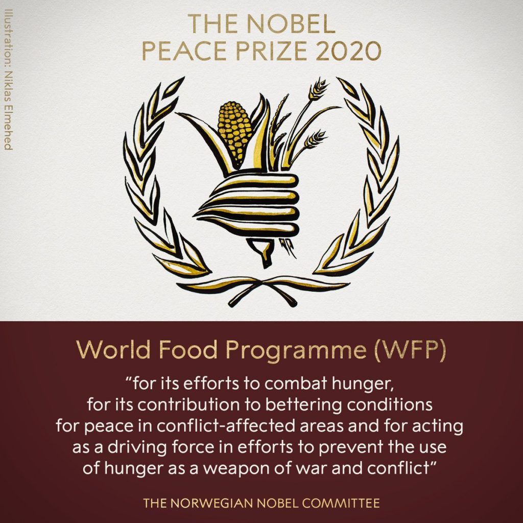 ノーベル平和賞に世界食糧計画 10秒ニュース 小西麻亜耶の英語学習ブログ
